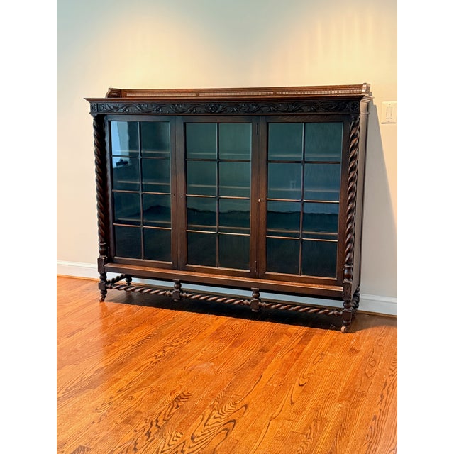 19th Century Jacobean Wide Bookcase For Sale - Image 12 of 12