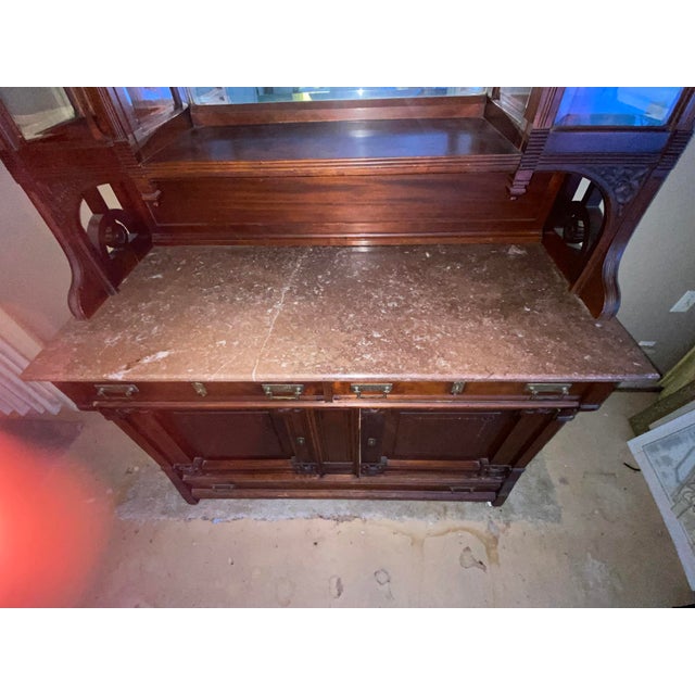 Late 19th Century Victorian Eastlake Style Walnut Sideboard Buffet For Sale - Image 4 of 6