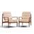 Grete Jalk for France and Sons Mid Century Danish Teak Lounge Chairs - Pair Each chair measures: 28.5 wide x 31.5 deep x...