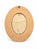 This is an authentic antique oval picture frame featuring beautiful, hand-executed pyrography (traditional wood-burning...