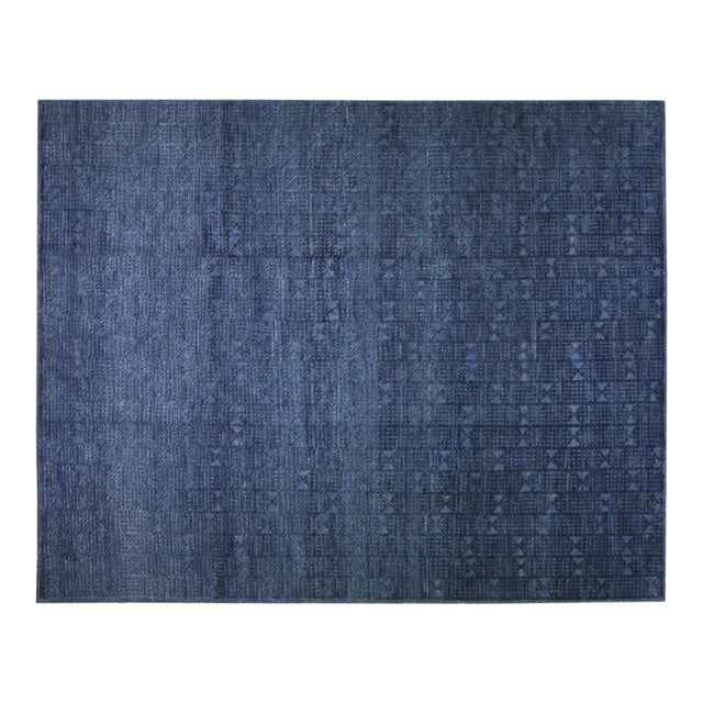 Moroccan Aleph Hand Knotted Wool Rug, 9'1"x12' For Sale
