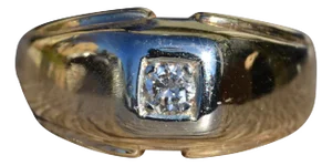 The Pollard Street: Gentleman's 14K Yellow Gold Diamond Cocktail Ring