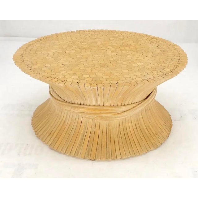 Contemporary McGuire Classic Sheaf of Wheat Coffee Table. For Sale - Image 3 of 5