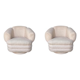 Pair of Post Modern Swivel Chairs by Vladimir Kagan for Directional For Sale