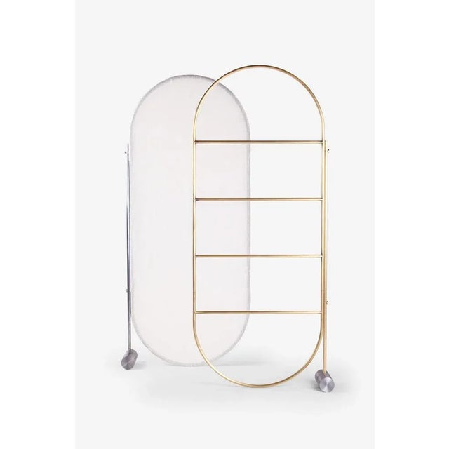 Set of 2 separè room dividers vby mingardo dimensions: d72 x w20 x h170 cm materials: satin natural brass structure. Iron...
