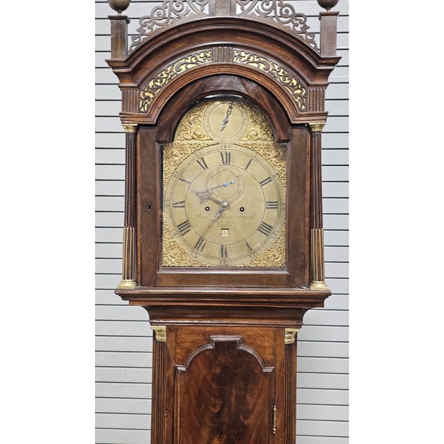 Famous English Mahogany Tall Case Clock Made by Samuel Toulmin London Circa 1770 For Sale - Image 4 of 16