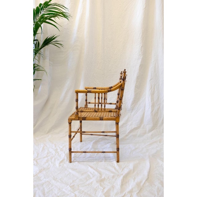 Vintage Chair with Vienna Straw Seat in Faux Bamboo, 1970s For Sale - Image 4 of 9
