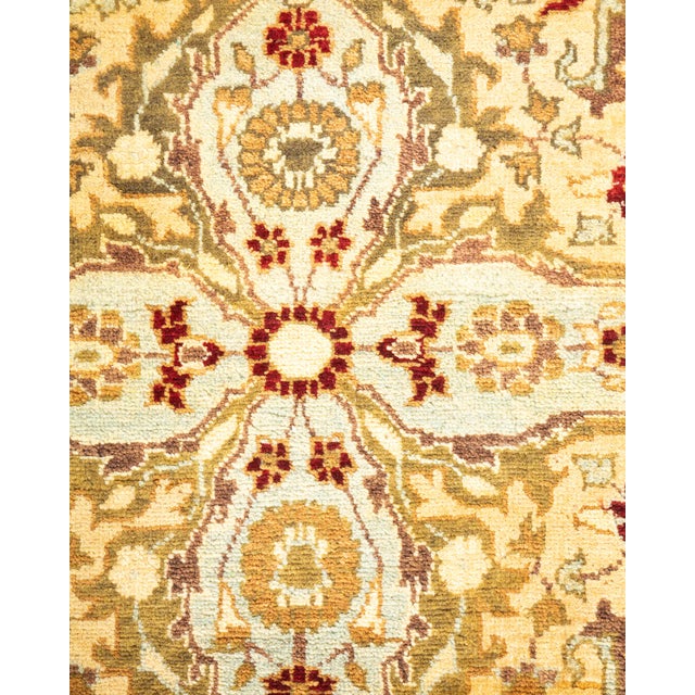 Traditional Mogul, One-of-a-Kind Hand-Knotted Area Rug - Yellow, 4' 4" x 6' 4" For Sale - Image 3 of 8