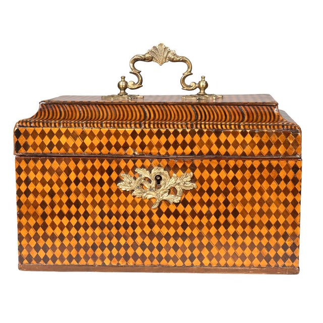 Fine George III Parquetry Teacaddy For Sale In Boston - Image 6 of 10