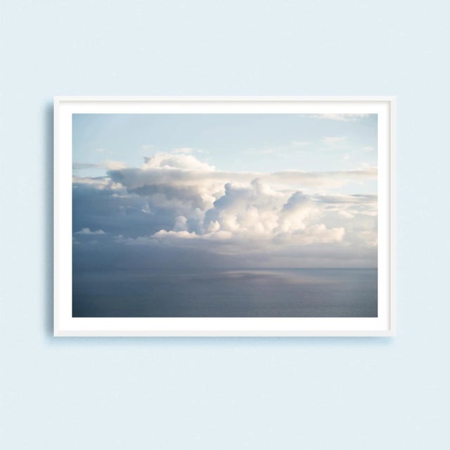 Sky Blue Mediterranean Seascape Art Photograph, Coastal Fine Art Photography Print, Kefalonia Greece Landscape Wall Art, 45 X 30" 'Clouds Over the Ionian Sea' For Sale - Image 8 of 8