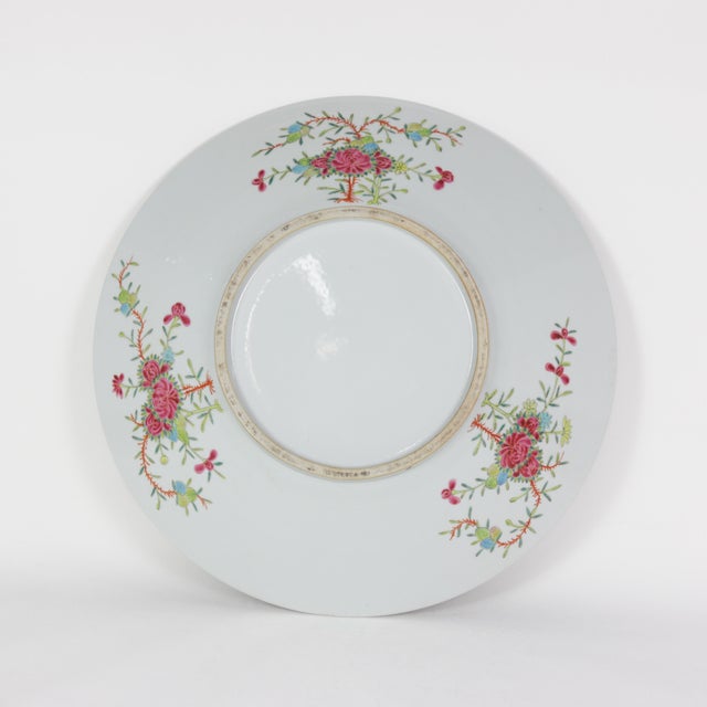 Early 20th Century Early 20th Century Export Porcelain Cantonese Famille Rose Plate For Sale - Image 5 of 13