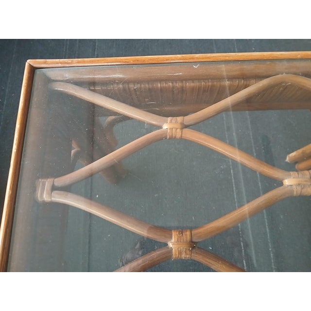 1970s Vintage Bamboo Side Table For Sale - Image 5 of 8