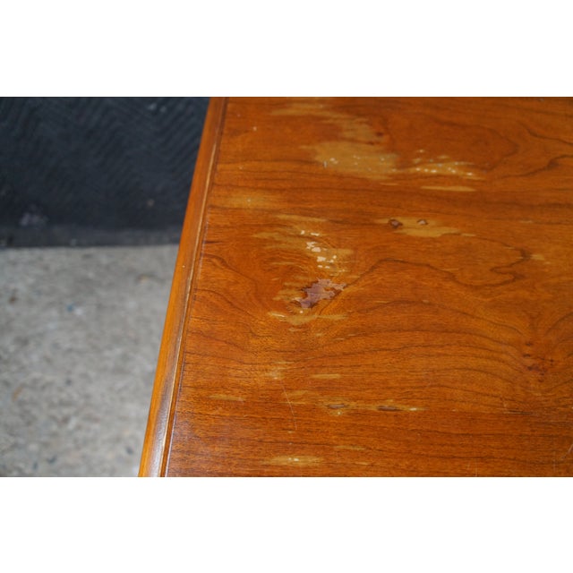 2 Vintage Lexington French Louis Philippe Cherry Nightstands Bedside Table Pair For Sale - Image 9 of 12