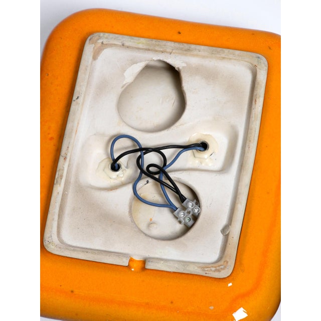 Orange and Green Glazed Ceramic Wall Lights from Kaiser Leuchten, 1960s, Set of 2 For Sale - Image 12 of 18