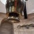 Mid-Century Modern Mid-Century Italian Chandelier Brass Art Glass Florence Italy Luigi Brusotti For Sale - Image 3 of 13