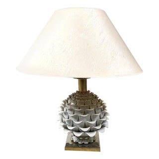 Vintage Italian Ceramic Artichoque Table Lamp, 1960s For Sale
