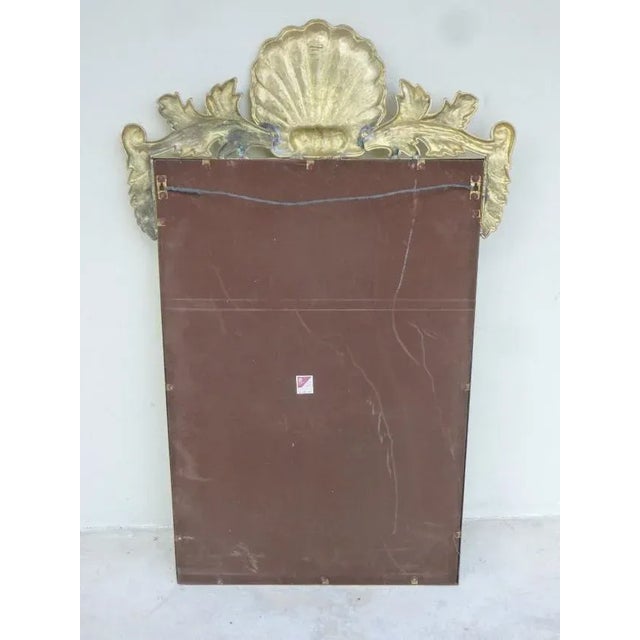 Vintage Decorative Arts Shell Pediment Brass / Bronze Mirror For Sale In Miami - Image 6 of 8