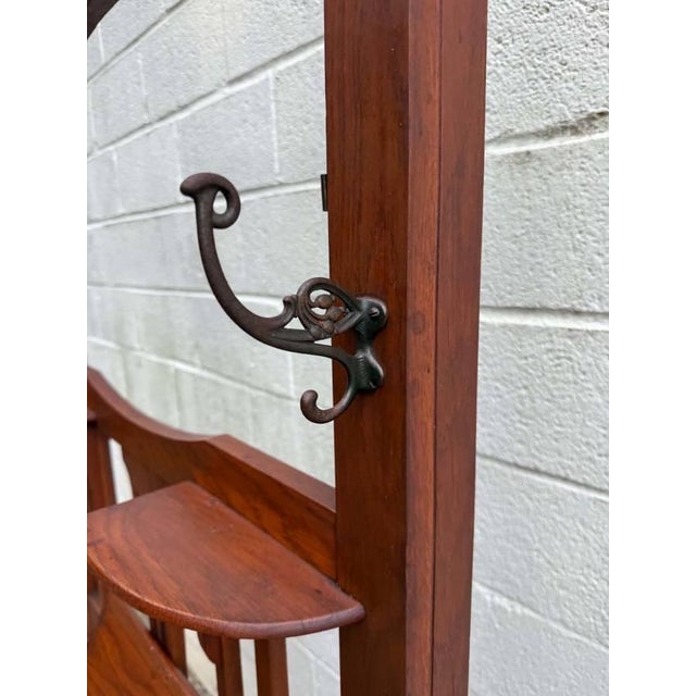 Mission Antique Arts and Crafts Hall Tree, Umbrella Stand For Sale - Image 3 of 16