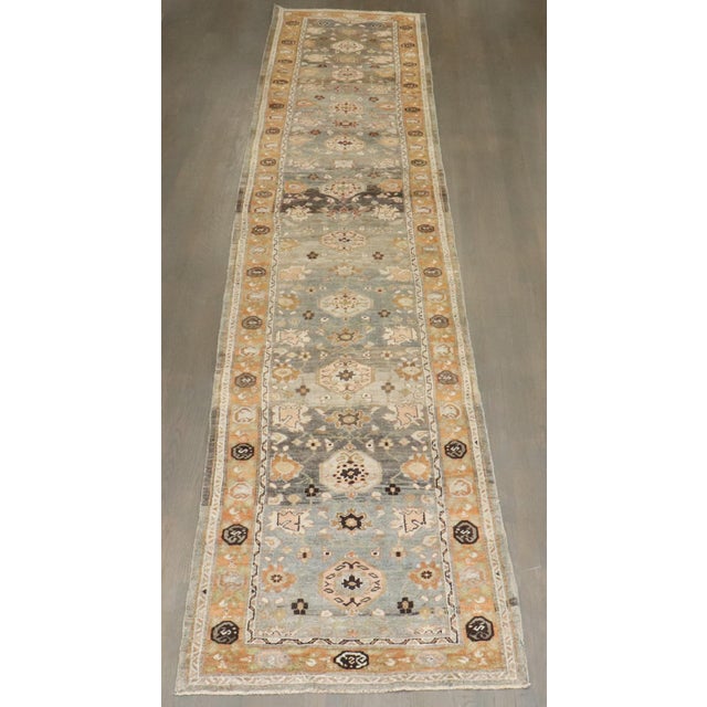 Early 20th Century Antique Zabihi Collection Persian Bidjar Runner - 4'2" x 15'10" For Sale - Image 5 of 9