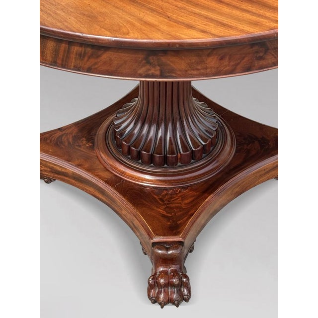 French Charles X Mahogany Centre Table, 1830s For Sale - Image 11 of 12