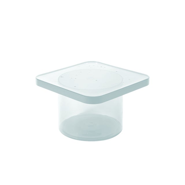 Alwa Square Three Big Side Table in Transparent by Sebastian Herkner for Pulpo For Sale - Image 8 of 8