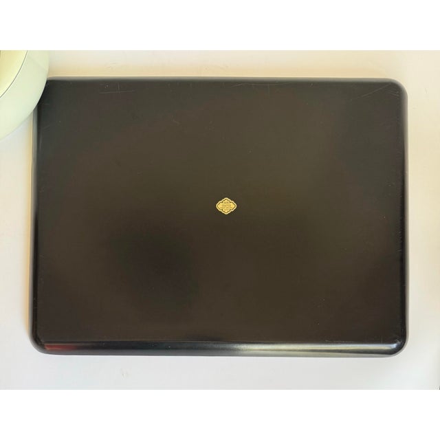 Japanese Lacquerware Floral Lidded Bowl and Tray Set For Sale - Image 9 of 9