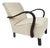 Art Deco Armchair in Lamb's Bouclé by J. Halabala, 1920s For Sale