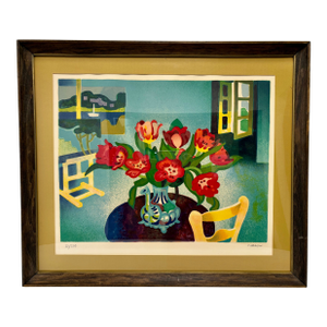 1970s Guy Charon Tulipes a Paris Lithograph 32/375 - Framed