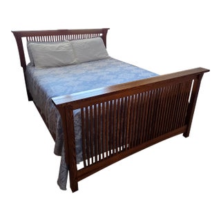 Misssion Oak Queen Sized Bed For Sale