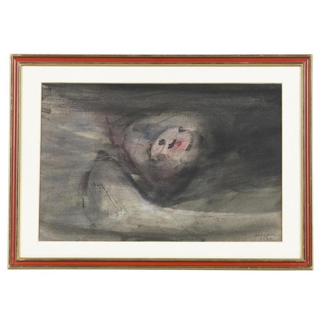 João Hogan, Composition, 1970s, Mixed Media on Paper For Sale - Image 6 of 6