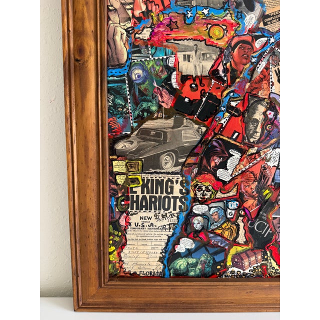 Large Serg Graff "American Legend" Mixed Media Original Contemporary Painting For Sale - Image 10 of 12