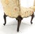 Hollywood Regency Set 4 Floral Gold & Red Upholstery Fine Carved Legs Slipper Lounge Chairs MINT! For Sale - Image 3 of 12