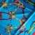 Italian 1990s Gucci Italian Blue Silk Scarf Equestrian Horse Bit For Sale - Image 3 of 8