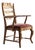 Vintage Brutalist Oak Razorblade Red Striped Armchair attributed to H. Kjærnulf, 1960s For Sale