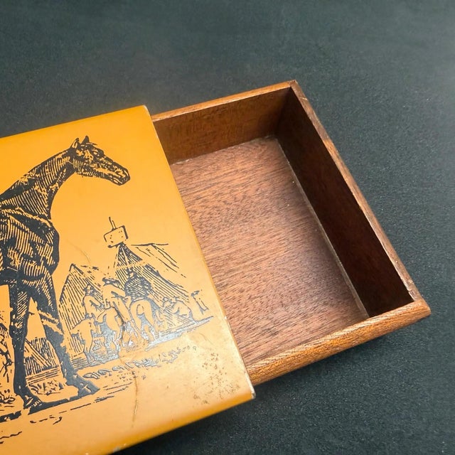 1960 Mid-Century Modern Metal and Wood Italian Box For Sale - Image 6 of 9