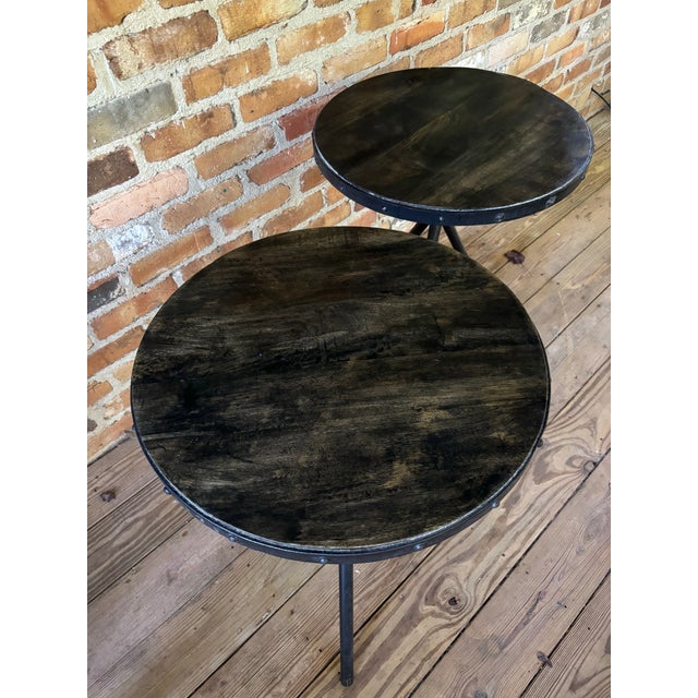 Francois Carre Style Pair of Vintage Side Tables For Sale In Atlanta - Image 6 of 6