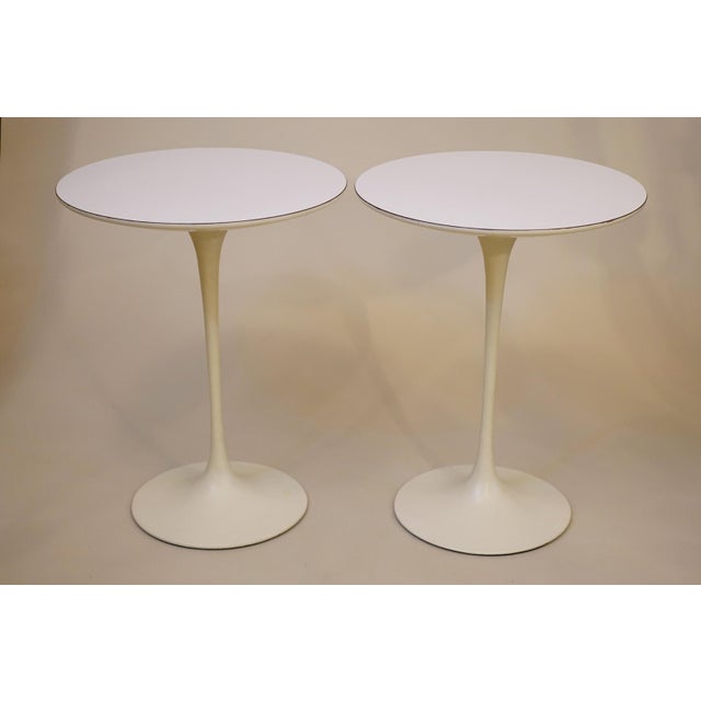 Mid-Century Modern Rare Matched Pair Knoll Eero Saarinen "Tulip" Atomic Space Age Modern Sculpture Tables '58 For Sale - Image 3 of 12