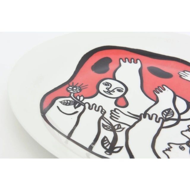 Ceramic Vintage After Fernand Leger French Limoges Porcelain Plates, Set of Four in Acrobat Series For Sale - Image 7 of 9