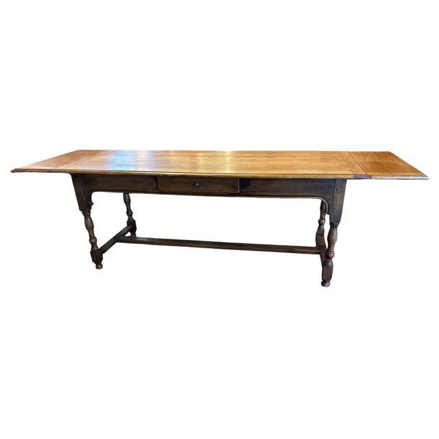 French 19th Century Desk/Table With Drop Leaves For Sale - Image 4 of 12
