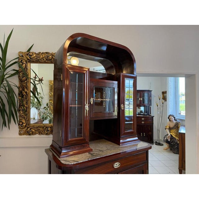 Art Nouveau Cabinet in Mahogany, 1890s For Sale - Image 12 of 14