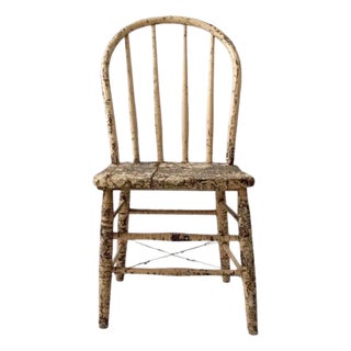 Antique Spindle Back Farmhouse Chair For Sale