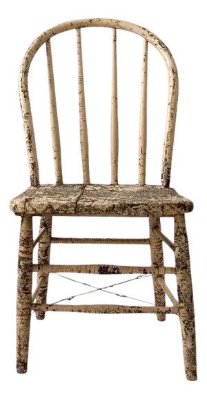 Antique Spindle Back Farmhouse Chair