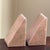 Mid-Century Modern Style Pink Marble Wedge Bookends — A Pair For Sale - Image 9 of 18