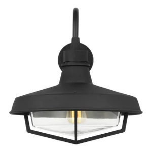 Thomas O'Brien by Visual Comfort Studio Hollis 1-Light Outdoor Large Lantern Sconce in Textured Black