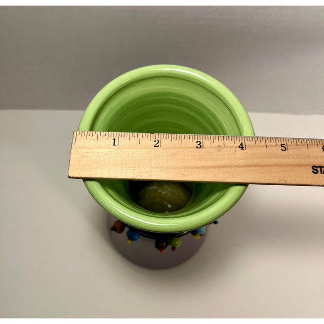 Ceramic 2003 Vintage Studio Art Pottery Ceramic Vase by American Artist Wendy White 9.5" For Sale - Image 7 of 7