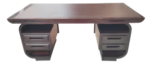 Bentwood Desk with Leather Top, 1970s