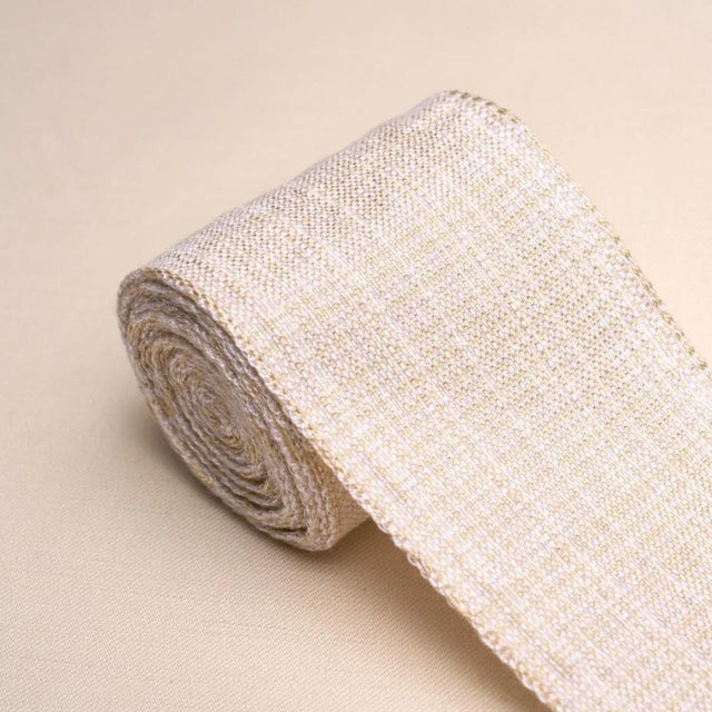 Contemporary Schumacher Tweed Tape Wide In Ivory For Sale - Image 3 of 3