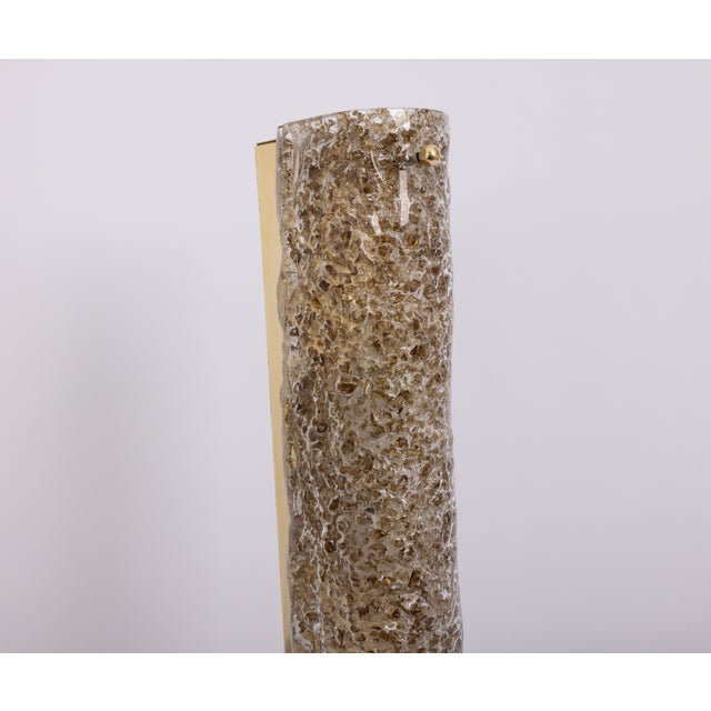 Dark Toned Murano Glass Wall Sconce attributed to Hillebrand, Germany, 1970s For Sale - Image 4 of 12