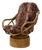 Vintage Tiki Bamboo Lounger With Leopard Print Upholstery For Sale