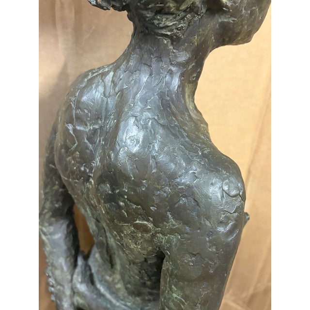 Artist Signed 35” 20th Century Expressionist Nude Bronze Sculpture For Sale In Philadelphia - Image 6 of 12